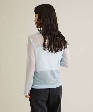 CRAFT STANDARD BOUTIQUE シアーメッシュロングスリーブインナー Light Blue