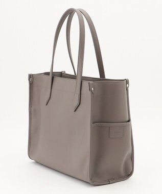 Y'SACCS リサイクルレザー　バインダーA4トートバッグ グレージュ