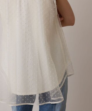 GRACE CONTINENTAL シアージャガードカットトップ ホワイト