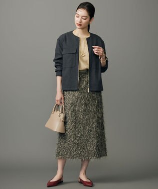 自由区 【カタログ掲載】ラメトリコットジャージー カットソー ベージュ