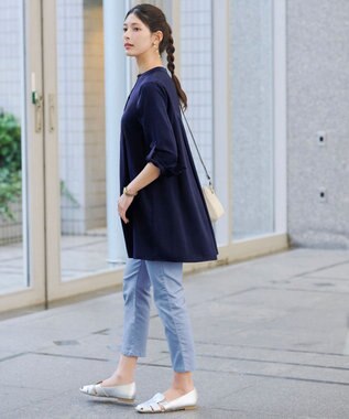 Tiaclasse L 【洗える・ストレッチ】デニムパンツ サックス