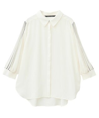 YECCA VECCA ラインプリーツスリーブシャツ Off White