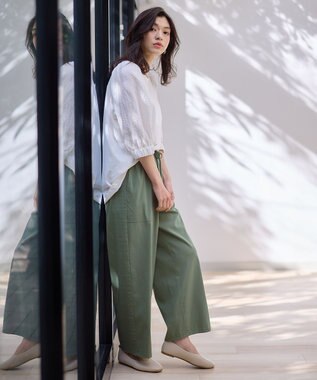 ANY L 布帛コンビプルオーバー オフ