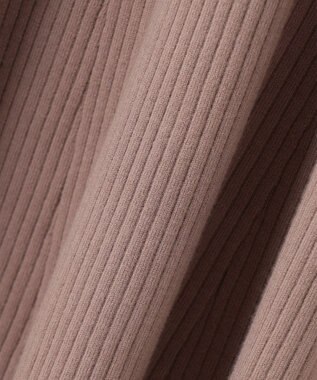 ANY SIS 【洗える】異素材コンビフレアニット ワンピース ローズグレー