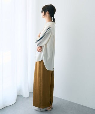 YECCA VECCA ラインプリーツスリーブシャツ Off White