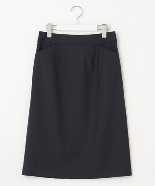 J.PRESS LADIES L BAHARIYE SOLID フレアースカート ネイビー系
