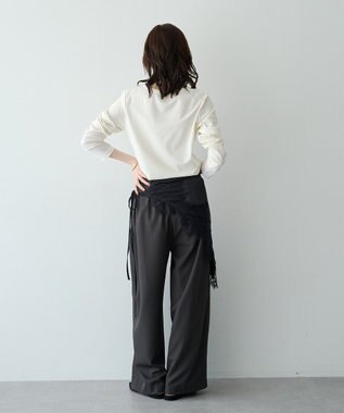 YECCA VECCA 【2点SET】レイヤードストレートパンツ Charcoal Gray