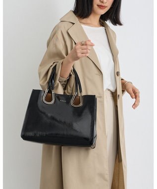 MioFIRANO ホースシューエナメルハンドバッグ 2WAY　FIRANO フィラノ BLACK