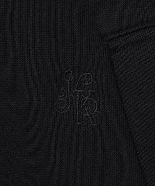 組曲 L ロゴ刺繍入り裏毛パーカー ブラック系