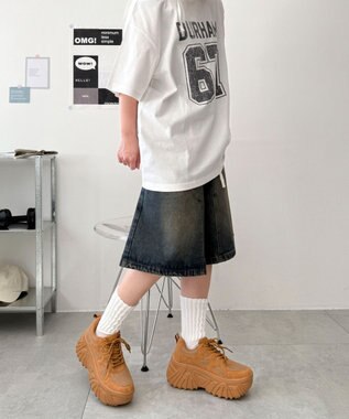 WEGO 【SMLサイズ展開】ボリュームスニーカー キャメル