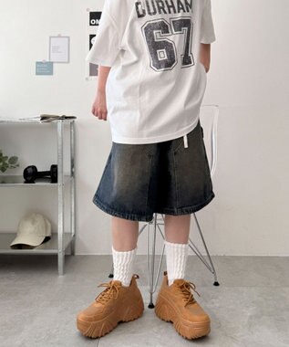 WEGO 【SMLサイズ展開】ボリュームスニーカー キャメル