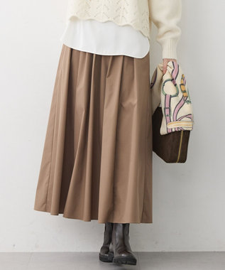 23区 【撥水加工/洗える】ブライトタフタ タック スカート