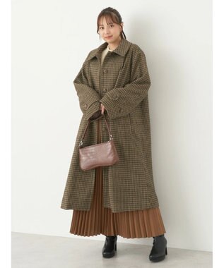 earth music&ecology ステンカラーコート（チェック） Check