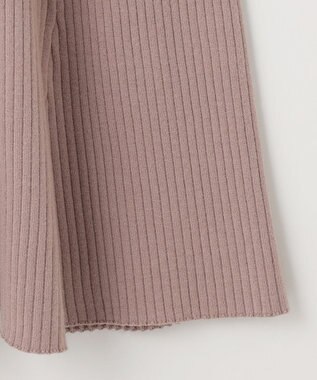 ANY SIS 【洗える】異素材コンビフレアニット ワンピース ローズグレー