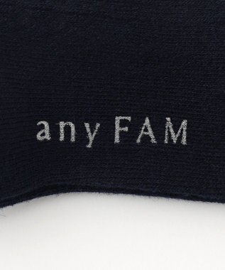 ANY KIDS 【日本製】リボン 刺繍 ハイソックス ネイビー