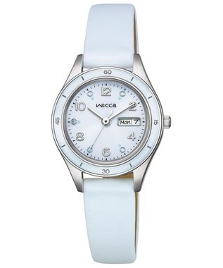 CITIZEN 【電池交換不要 ソーラーテックウオッチ】wicca「ACTIVE LINE」KH3-711-70 シルバー ライトブルー