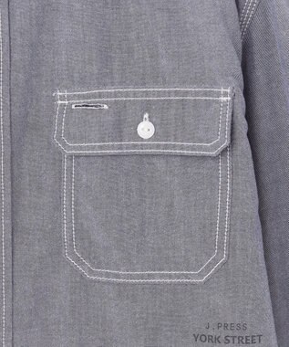 J.PRESS YORK STREET 【UNISEX】シャンブレーワークシャツ サックスブルー系