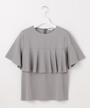 自由区 S 【接触冷感・UVカット・吸水速乾・抗菌防臭・洗える】ハイツイストポンチフレアディティール カットソー モスグレー