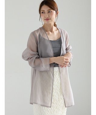 Te chichi シアーノーカラーシャツ グレー