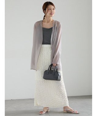 Te chichi シアーノーカラーシャツ グレー