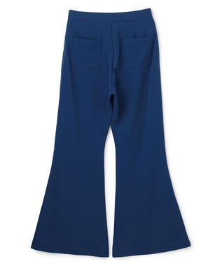 uncrave ジョーゼットダブルジャージー フレアパンツ ブルー