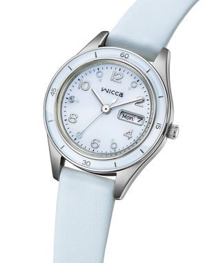 CITIZEN 【電池交換不要 ソーラーテックウオッチ】wicca「ACTIVE LINE」KH3-711-70 シルバー ライトブルー シルバー
