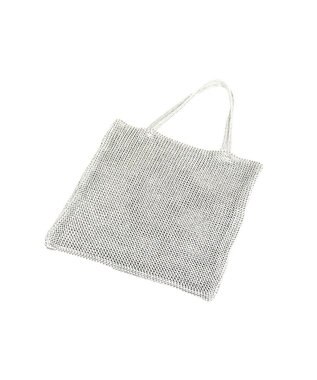 UNBILLION カシュカシュ cachecache / ラメ糸編みトートバッグ シルバー