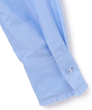 ICB 【洗える】 セシェシルキーローン シャツブラウス スカイブルー系