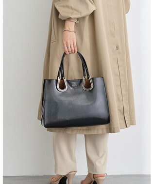 MioFIRANO ホースシューエナメルハンドバッグ 2WAY　FIRANO フィラノ BLACK