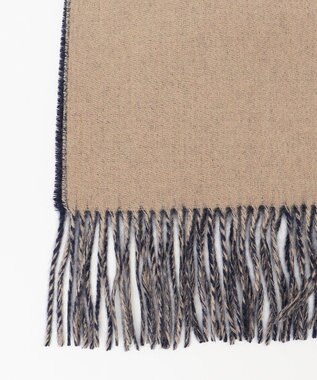 J.PRESS MEN リバーシブル カシミヤマフラー 無地 ネイビー系