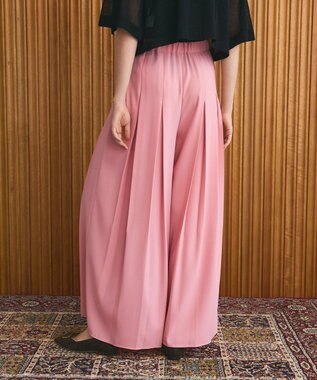 GRACE CONTINENTAL ボックスプリーツパンツ ピンク