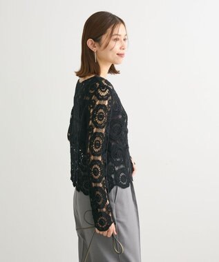 Green Parks ・ＳＵＧＡＲ　ＳＰＯＯＮ　クロシェフラワープルオーバー Black