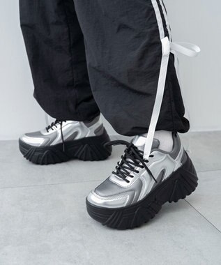 WEGO ボリュームレースアップスニーカー 柄1