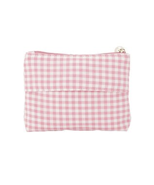Maison de FLEUR ギンガムチェックスクエアポーチ Pink