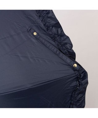 UNBILLION カシュネ cachenez / PUビッグフリルトップレス2段折りたたみ傘 ネイビー