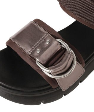 YECCA VECCA バックルスポーツサンダル Brown