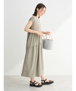 Green Parks ・ＳＵＧＡＲ　ＳＰＯＯＮ【ＣＯＯＬ】フレンチキリカエワンピ Gray Beige