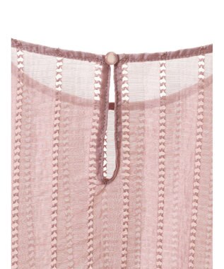 earth music&ecology キャンディースリーブシアーブラウス Dark Pink