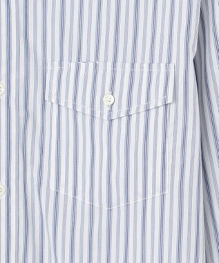 J.PRESS MEN ドビーマルチストライプ シャツ ホワイト系1