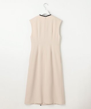 Feroux 【洗える】バイカラートリム ジャンパースカート ベージュ系