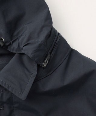 JOSEPH ABBOUD 【フード脱着仕様/JAPANファブリック/ECO撥水】ステンカラー コート ネイビー系