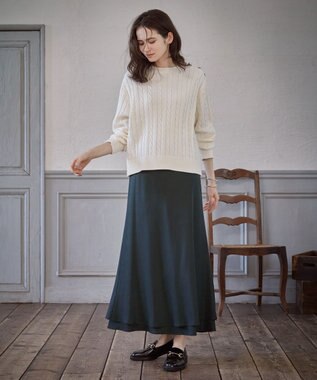 23区 【SLOW/一部店舗限定】ヴィンテージツイル スカート ダークグレー系