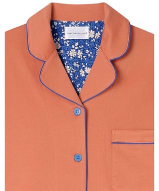 une nana cool 【綿100%】60/2 やわらか天竺 半袖開襟パジャマ MADE WITH LIBERTY FABRIC