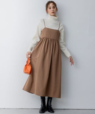 組曲 L ウールカシミヤミックス ロールネック ニット パールホワイト系