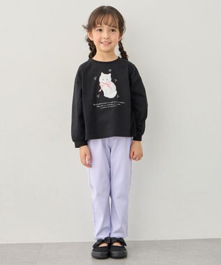 ANY KIDS 【綿100%】ネコアソート 長袖Tシャツ ブラック