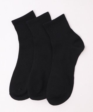 WEGO 3Pムジアンクルソックス ブラック