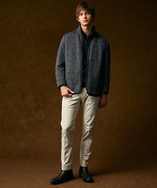 JOSEPH ABBOUD 【リバーシブル】ツィーディーフリースリバーシブル ブルゾン ネイビー系