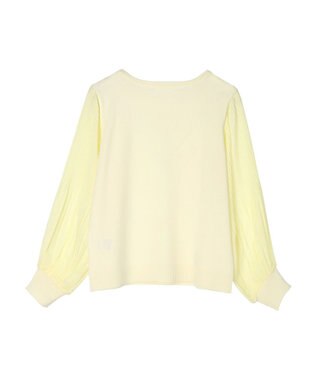 Green Parks プリーツ袖ニットプルオーバー Yellow