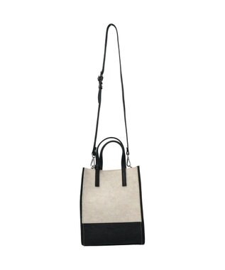 INTER-CHAUSSURES 【RIPANI】レザーハンドルフェルトバッグ ブラックコンビ