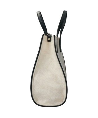 INTER-CHAUSSURES 【RIPANI】レザーハンドルフェルトバッグ ブラックコンビ